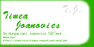 timea joanovics business card